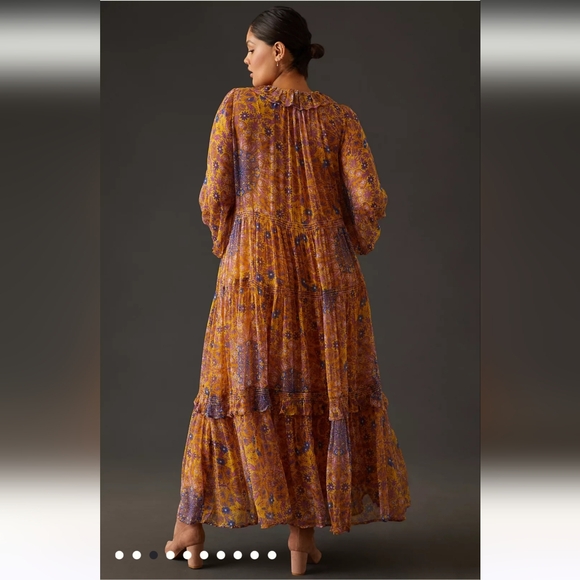 Anthropologie The Marais Printed Chiffon Dress. Multicolored. Size Small. NWOT. - Picture 11 of 15